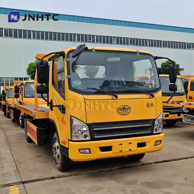 FAW Flatbed Wrecker 4 * 2 3ton 5 Ton 160HP Road Recovery Wrecker Truk Harga yang baik