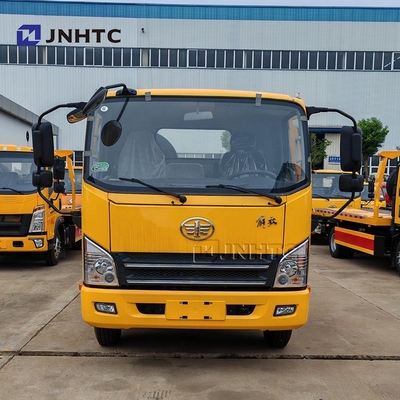 FAW Flatbed Wrecker 4 * 2 3ton 5 Ton 160HP Road Recovery Wrecker Truk Harga yang baik