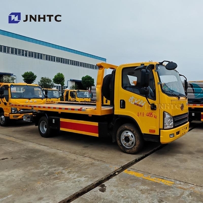 FAW Flatbed Wrecker 4 * 2 3ton 5 Ton 160HP Road Recovery Wrecker Truk Harga yang baik