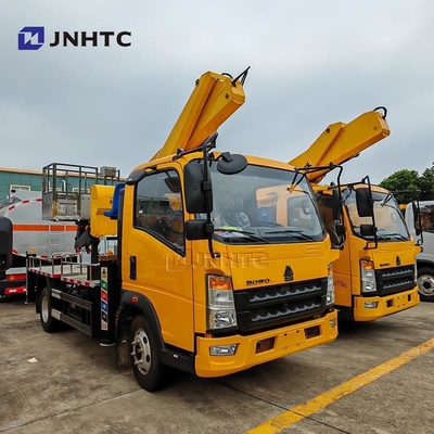 Howo 4x2 dipasang Operasi Ketinggian Tinggi Truk ember Truk platform kerja udara Truk untuk pemeliharaan lampu jalan