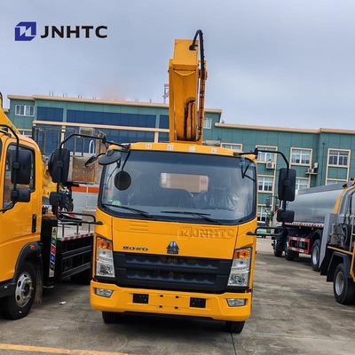 Howo 4x2 dipasang Operasi Ketinggian Tinggi Truk ember Truk platform kerja udara Truk untuk pemeliharaan lampu jalan