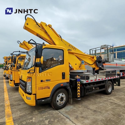 Howo 4x2 dipasang Operasi Ketinggian Tinggi Truk ember Truk platform kerja udara Truk untuk pemeliharaan lampu jalan