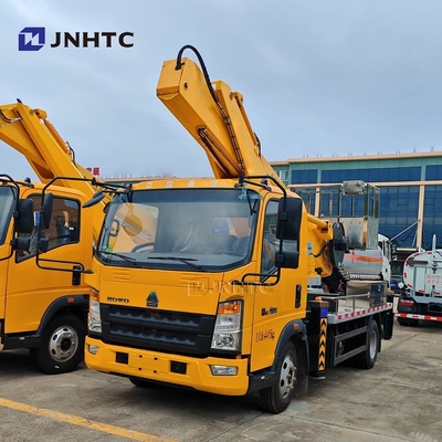Howo 4x2 dipasang Operasi Ketinggian Tinggi Truk ember Truk platform kerja udara Truk untuk pemeliharaan lampu jalan