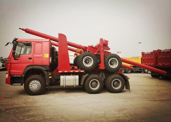 Mengemudi Tangan Kanan 6 * 6 400l Log Carrier Truck Merek Sinotruk Howo Dengan Warna Apa Pun