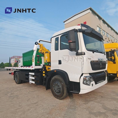HOWO TX Crane Truck 320HP 4X2 15TON Cargo Mounted Wrecker Truck dengan Hydraulic Straight Boom Crane Truck