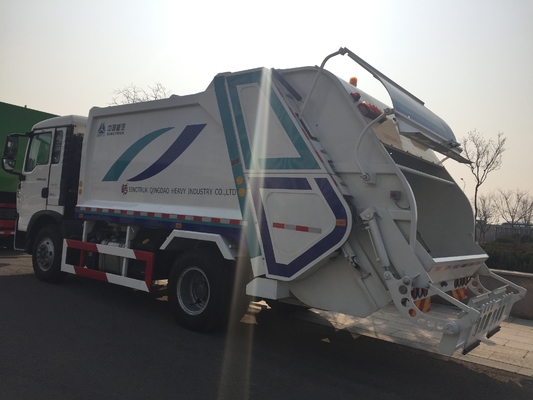 6x4 10 roda 12cbm Sampah Compactor Truck 371 hp Horsepower Sertifikasi SGS