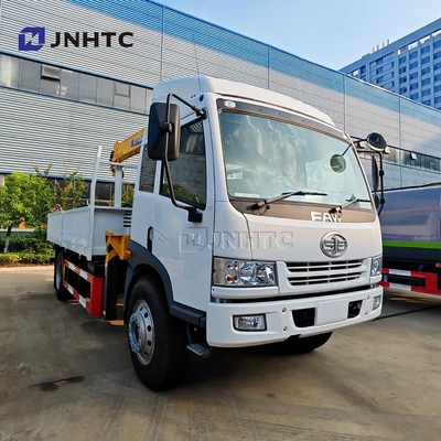 Truk Faw Crane 14 Ton 4x2 160hp Truk Dengan Crane China Truk Kargo Dengan Crane Straight Boom