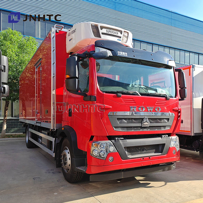 HOWO TX 7,8m 20ton truk pendingin Van es krim/makanan laut freezer kendaraan tugas berat kulkas mobil untuk dijual