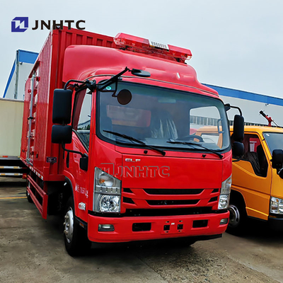 Merek 5 Ton Truk 4x2 6 Wheeler Cargo Van Mini Truk Truk Euro2 Diesel Truk Kargo Dengan Hidraulik Tailplate