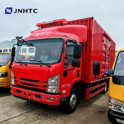 Merek 5 Ton Truk 4x2 6 Wheeler Cargo Van Mini Truk Truk Euro2 Diesel Truk Kargo Dengan Hidraulik Tailplate