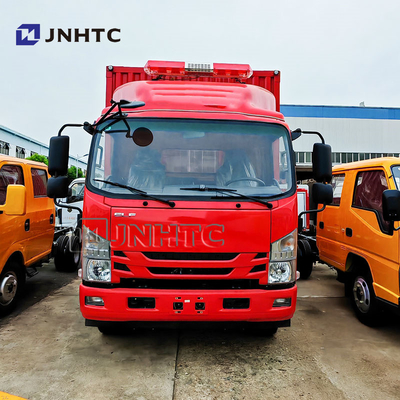 Merek 5 Ton Truk 4x2 6 Wheeler Cargo Van Mini Truk Truk Euro2 Diesel Truk Kargo Dengan Hidraulik Tailplate