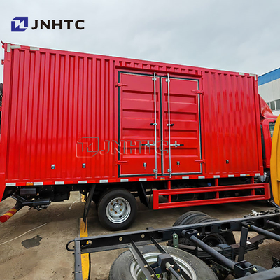 Merek 5 Ton Truk 4x2 6 Wheeler Cargo Van Mini Truk Truk Euro2 Diesel Truk Kargo Dengan Hidraulik Tailplate