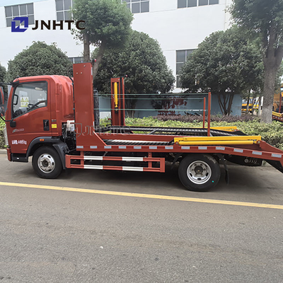 Menarik 3 Mobil Sinotruk HOWO 4X2 Double Deck 5t 6t Diesel Fuel Wrecker Rescue Vehicle Flatbed Truck