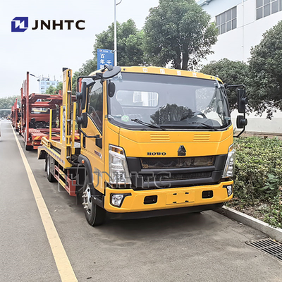 HOWO Ringan Double Deck Flatbed Jalan Penyelamat Wrecker Truk Tarik Untuk Dijual