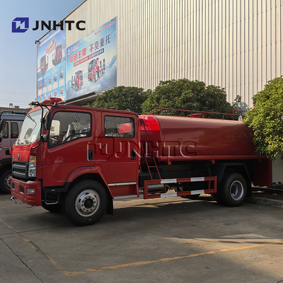 Produsen HOWO 4x2 5000L Tangki air Truk pemadam kebakaran Peralatan pemadam kebakaran Truk kendaraan pemadam kebakaran