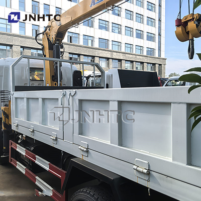 China Top Howo 4x2 Truk Kargo Ringan Mounted Crane Hydraulic 3Ton 4Ton 5Ton Telescopic Pickup Boom Crane Untuk Dijual