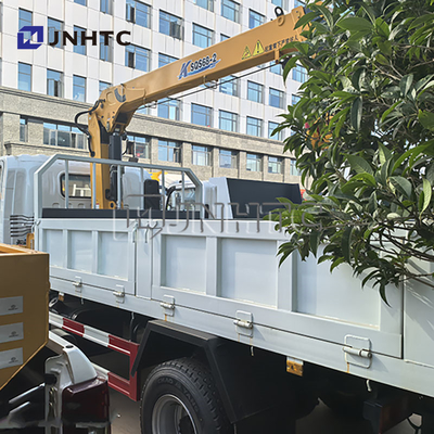 China Top Howo 4x2 Truk Kargo Ringan Mounted Crane Hydraulic 3Ton 4Ton 5Ton Telescopic Pickup Boom Crane Untuk Dijual