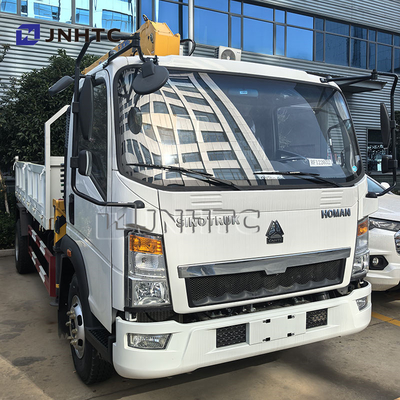 China Top Howo 4x2 Truk Kargo Ringan Mounted Crane Hydraulic 3Ton 4Ton 5Ton Telescopic Pickup Boom Crane Untuk Dijual