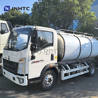 HOWO 8cbm Tanker bahan bakar Truk tugas ringan Tanker minyak Truk Mobil Pengisian bahan bakar Truk Aluminium Tangki bahan bakar Untuk dijual