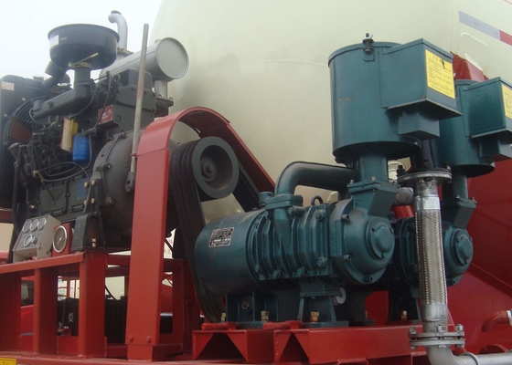 ISO Lulus 10 Wheeler Sinotruk Howo Truk Tangki Semen Massal dan Truk Traktor dengan Tubuh Tanker 50M³
