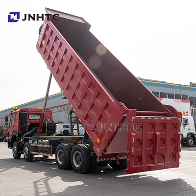 Kondisi bagus truk baru Howo 8x4 40 meter kubik 12 roda 430hp truk pengguling untuk dijual