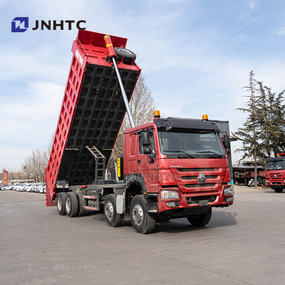 Kondisi bagus truk baru Howo 8x4 40 meter kubik 12 roda 430hp truk pengguling untuk dijual
