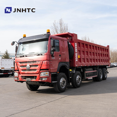 Kondisi bagus truk baru Howo 8x4 40 meter kubik 12 roda 430hp truk pengguling untuk dijual