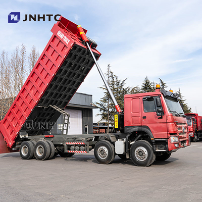 Kondisi bagus truk baru Howo 8x4 40 meter kubik 12 roda 430hp truk pengguling untuk dijual