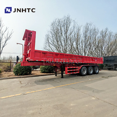 China Merek 3 Axle Truk Hidraulik Gandum Trailer Dumping Rear End Dump Tipper Semi Truk Trailer untuk Truk