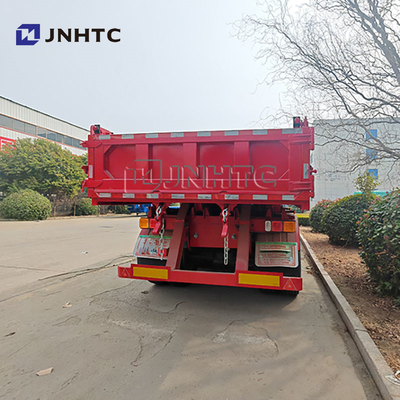 China Merek 3 Axle Truk Hidraulik Gandum Trailer Dumping Rear End Dump Tipper Semi Truk Trailer untuk Truk
