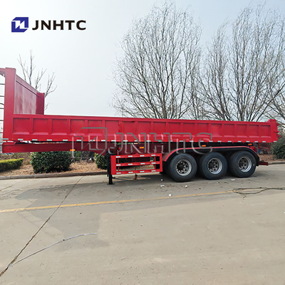 China Merek 3 Axle Truk Hidraulik Gandum Trailer Dumping Rear End Dump Tipper Semi Truk Trailer untuk Truk