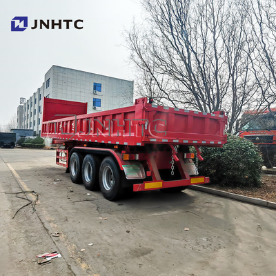 China Merek 3 Axle Truk Hidraulik Gandum Trailer Dumping Rear End Dump Tipper Semi Truk Trailer untuk Truk