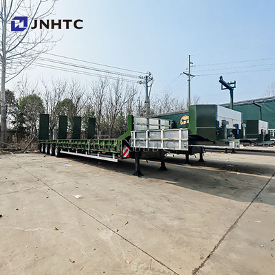 4 Axles Heavy Duty Hydraulic Gooseneck Lowboy Lowbed Semi Trailer Truk Truk Truk