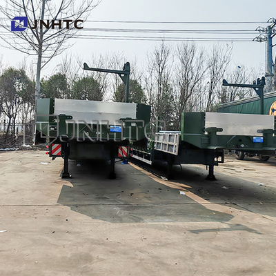 4 Axles Heavy Duty Hydraulic Gooseneck Lowboy Lowbed Semi Trailer Truk Truk Truk