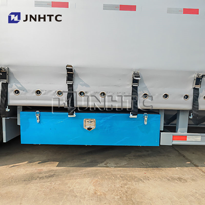 4 poros 40FT Side Curtain Trailer dengan 60ton untuk minuman dan kargo Side Curtain Trailer dengan Tarpaulin