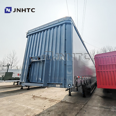 4 poros 40FT Side Curtain Trailer dengan 60ton untuk minuman dan kargo Side Curtain Trailer dengan Tarpaulin