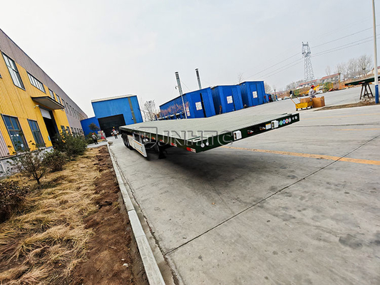 3 poros 40tons flatbed Semi Trailer 20ft 40ft Kontainer