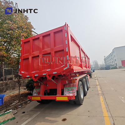 Trailer 3 Axle Semi Trailer untuk Pengangkutan Limbah Konstruksi / Pasir