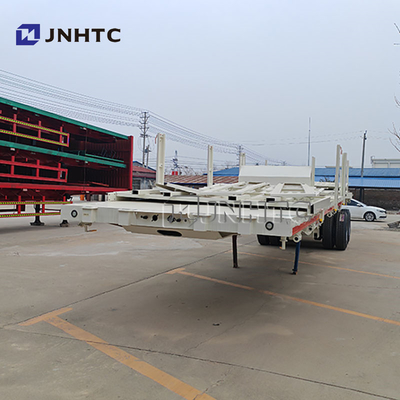 2 poros 3 poros 50ton 20 kaki 40 kaki 45 kaki flatbed flat bed Container Semi trailer flatbed trailer