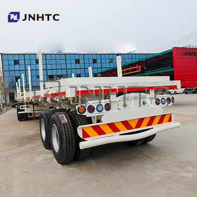 2 poros 3 poros 50ton 20 kaki 40 kaki 45 kaki flatbed flat bed Container Semi trailer flatbed trailer
