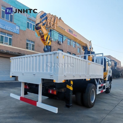 Howo Mini 4*4 6 Wheeler Double Row Cab Cargo Truck dengan Telescopic Boom Crane Truck