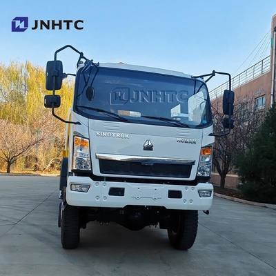 Howo Mini 4*4 6 Wheeler Double Row Cab Cargo Truck dengan Telescopic Boom Crane Truck