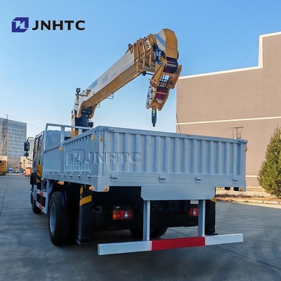 Howo Mini 4*4 6 Wheeler Double Row Cab Cargo Truck dengan Telescopic Boom Crane Truck