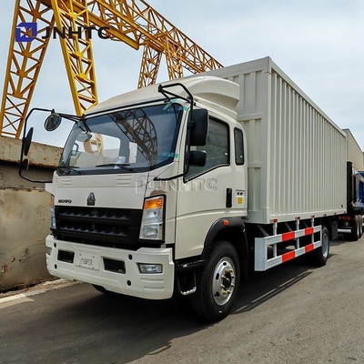 Merek Baru Howo 4X2 8ton Light Van Container Cargo Truck