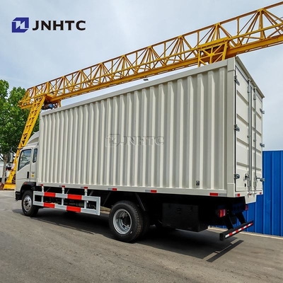 Merek Baru Howo 4X2 8ton Light Van Container Cargo Truck