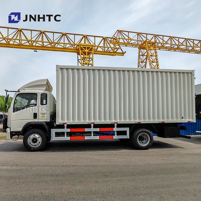 Merek Baru Howo 4X2 8ton Light Van Container Cargo Truck