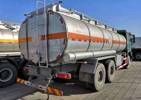 6 * 4 Truk Tangki Bahan Bakar 371hp 21cbm Untuk Transportasi Bahan Kimia Berbahaya