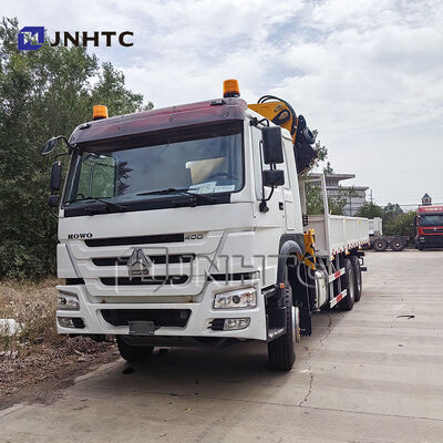 HOWO 6x4 400HP Truk Kargo Crane Truk Truk Truk Dipasang Dengan Crane 14T ke Afrika