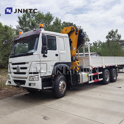 HOWO 6x4 400HP Truk Kargo Crane Truk Truk Truk Dipasang Dengan Crane 14T ke Afrika