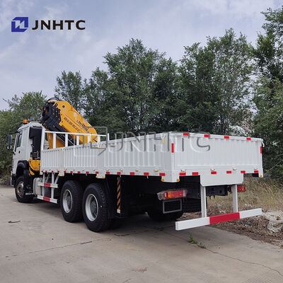 HOWO 6x4 400HP Truk Kargo Crane Truk Truk Truk Dipasang Dengan Crane 14T ke Afrika